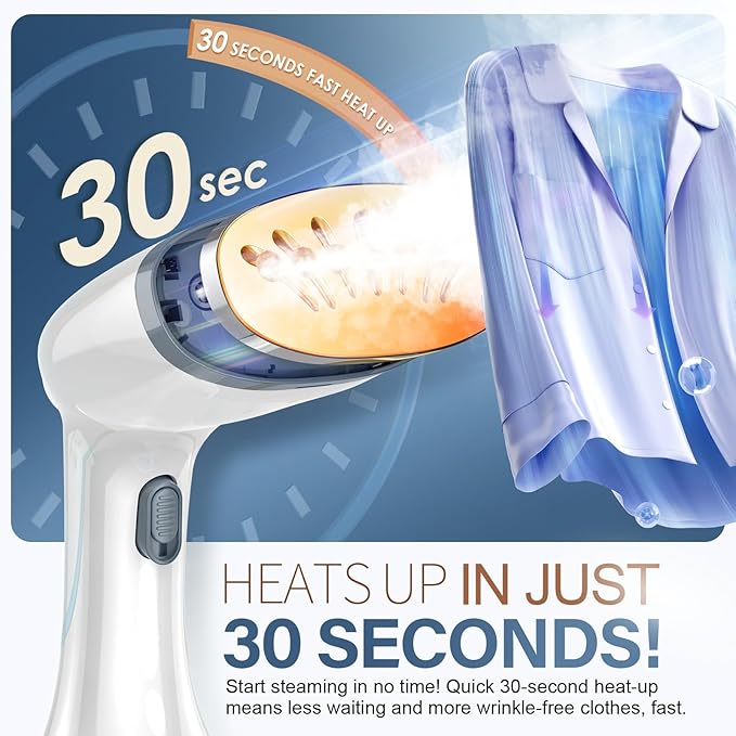 Steamer for Clothes, 1800W Fast Heat-up Clothes Steamer Handheld Garment Steamer - Image 2