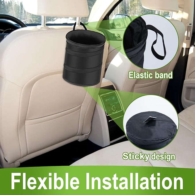 2 PCS Car Trash Can, Collapsible Pop-up Car Garbages Can, Portable Garbage Bin - Image 6