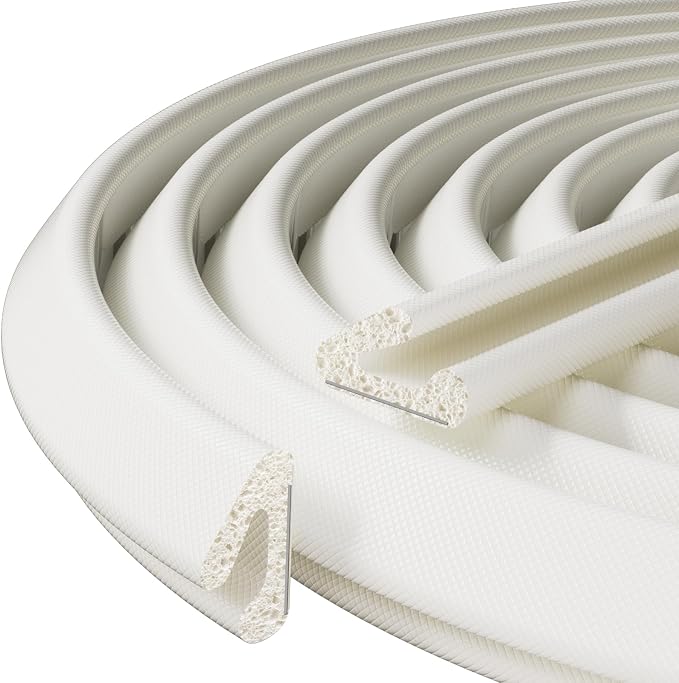 V-Shaped Weather Stripping Door Seal, 52.5FT Draft Stopper by VANNESSE