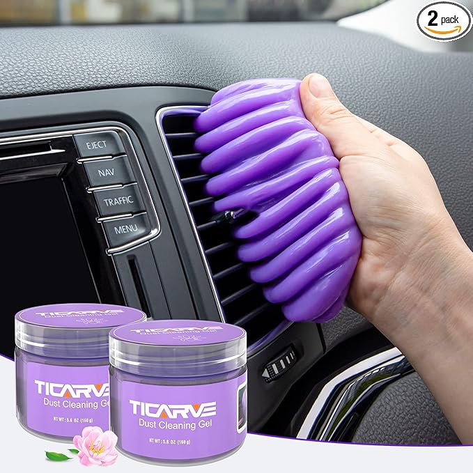 TICARVE 2Pack Cleaning Gel for Car Putty Car Vent Cleaner Cleaning Putty Gel by TICARVE