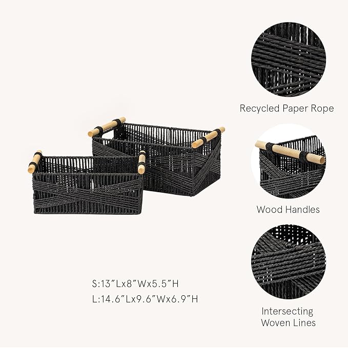 LA JOLIE MUSE Wicker Storage Baskets - Image 5