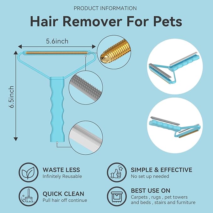 Carpet Rake - 60" Long Handle Pet Hair Removal - Image 4