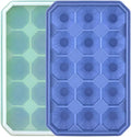 Ice Cube Trays with Silicone Lid, 15 Grid Diamond Shaped Ice Tray Easy Release by Guardians