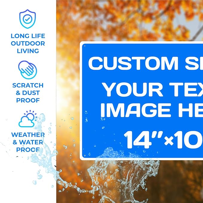 Repaly Personalized signs, Aluminum Weatherproof Metal Sign Multiple Sizes - Image 4