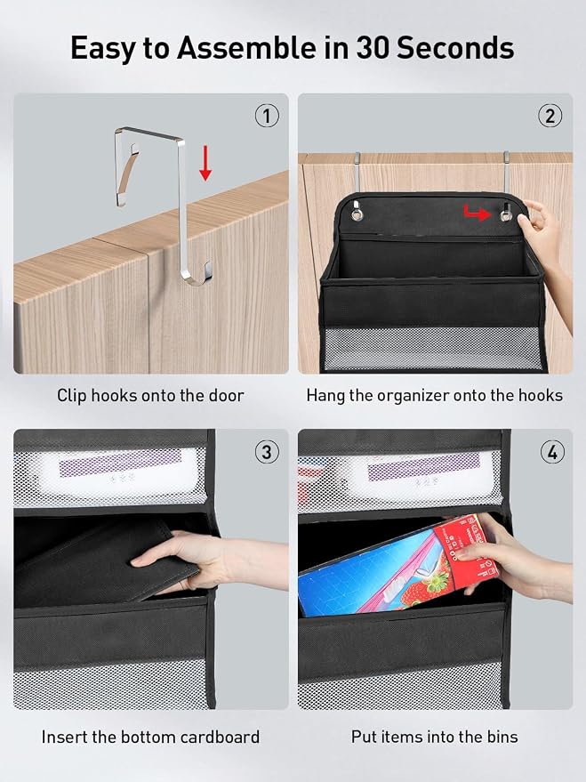 Yecaye 2 Pc Over the Door Organizer - Image 4