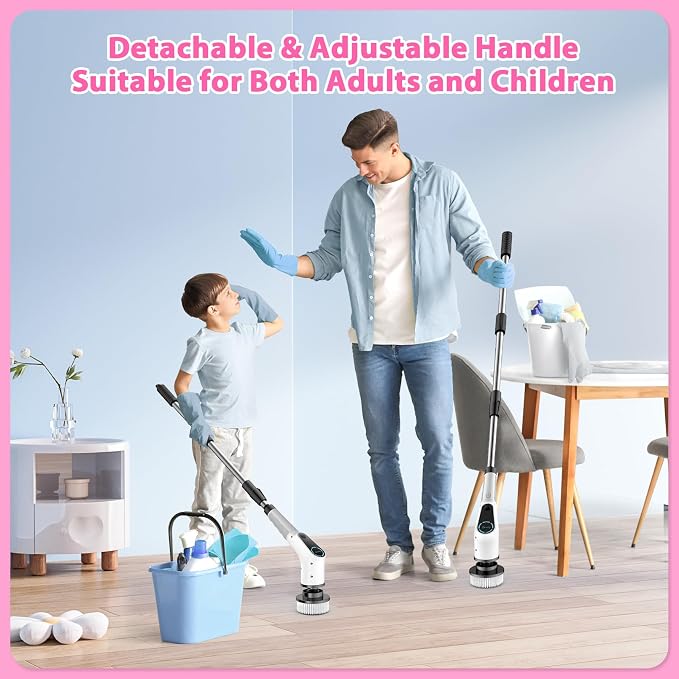 Dovety Electric Spin Scrubber, Cordless Cleaning Brush, Shower Scrubber - Image 7