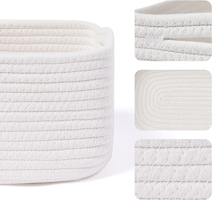 Small Storage Baskets for Organizing | Closet Organizer Bins | Shelf Toy Basket - Image 2