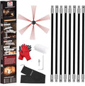 26 Feet Chimney Sweep Kit, Chimney Cleaning Kit by cleancraft