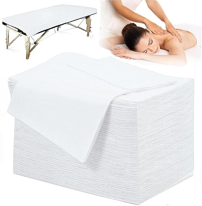 Disposable Bed Sheets 100 Pcs Massage Table Covers 31"x71" Non Woven Fabric by SHENKUAI