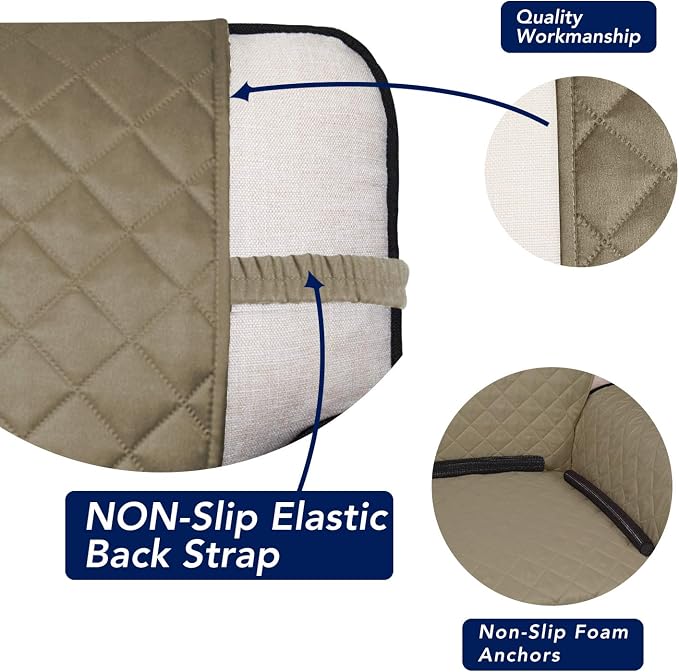 PureFit Reversible Quilted Sofa Cover, Water Resistant Slipcover Furniture - Image 3