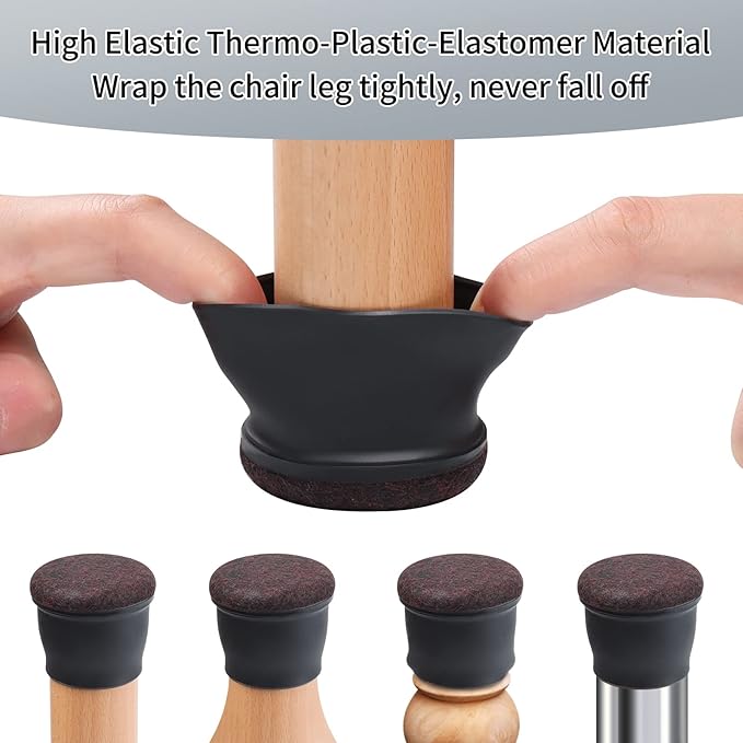 Ezprotekt 24 Pcs Extra Large Chair Leg Floor Protectors - Image 5