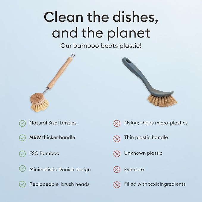 Vove Bamboo Dish Brush, FSC-Certified - Image 4