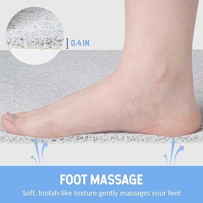 Non-Slip Bathtub Mat, Anti Slip Shower Mat, Fast Drying Bathtub Mats, Foot - Image 4