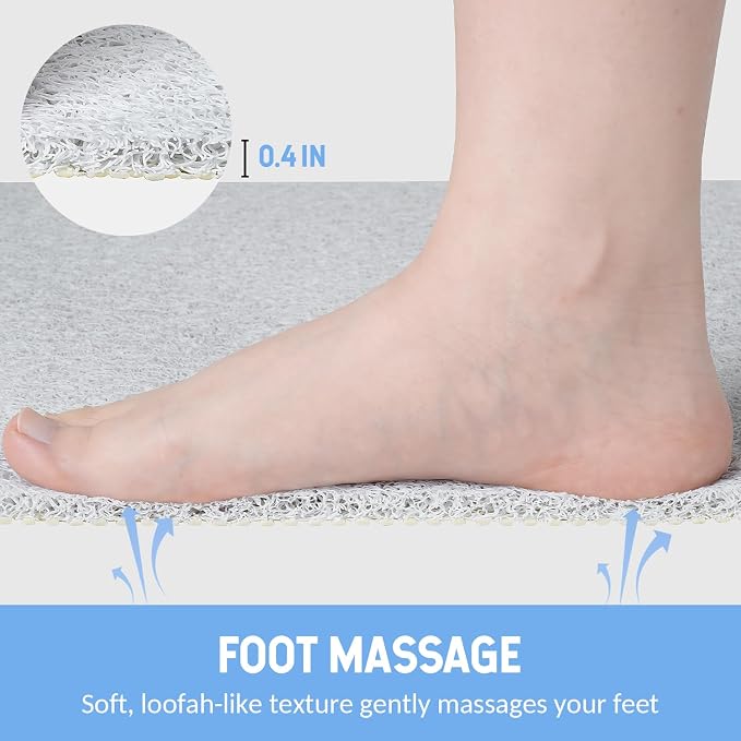 Non-Slip Bathtub Mat, 2 Pack Anti Slip Shower Mat, Fast Drying Bathtub Mats - Image 5