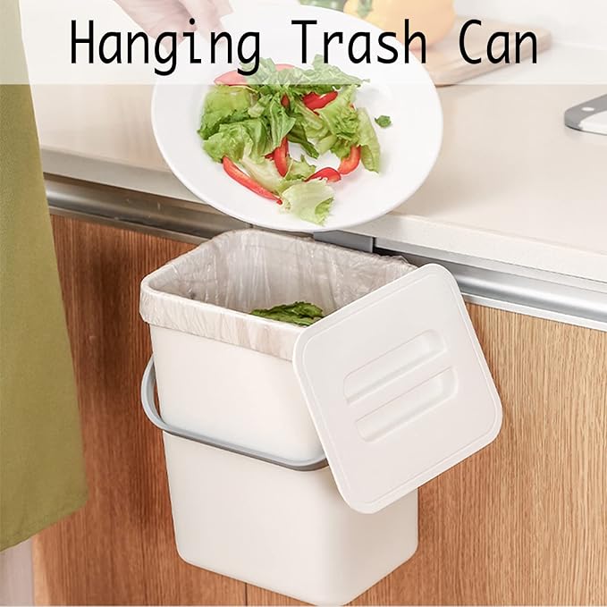 LALASTAR Compost Bin Indoor Kitchen Sealed, Hanging Small Trash Can - Image 3