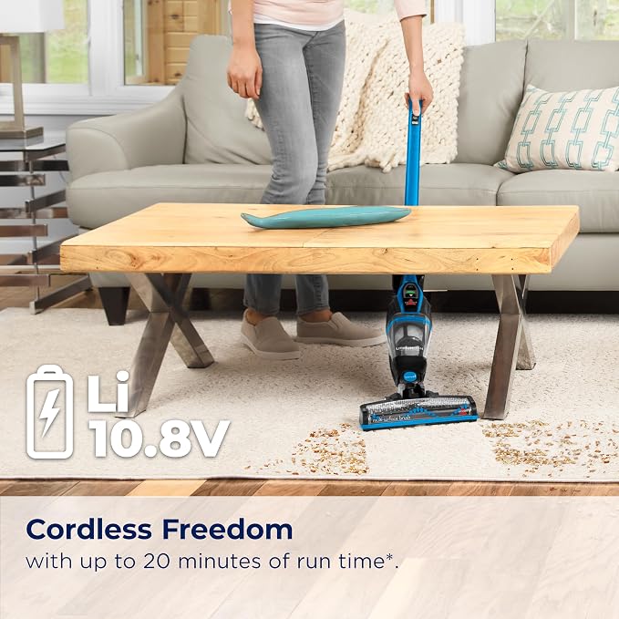 Bissell, 3061 Featherweight Cordless Stick Vacuum, Self-Standing, Electric Blue - Image 3