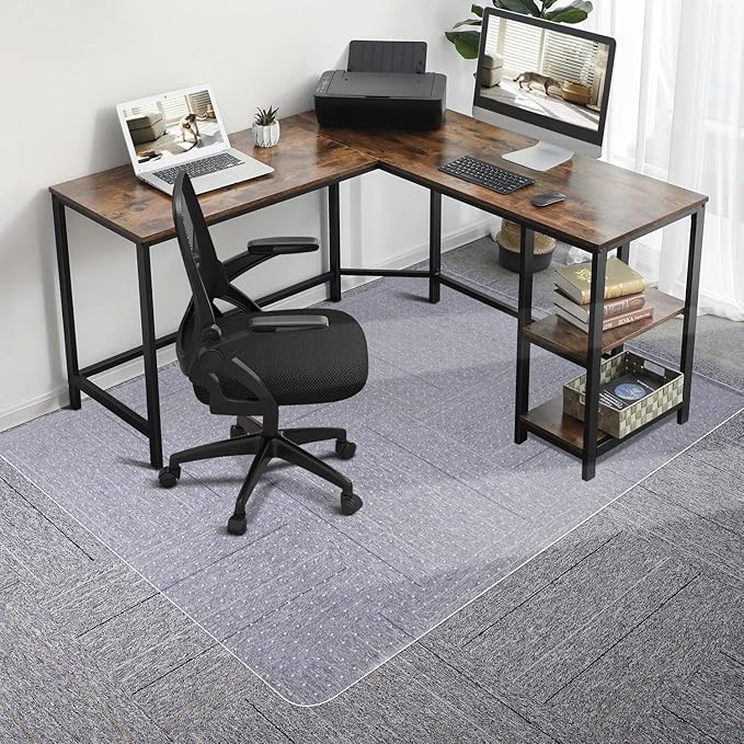 SALLOUS Chair Mat for Carpet, Heavy Duty Vinyl Floor Mat by SALLOUS