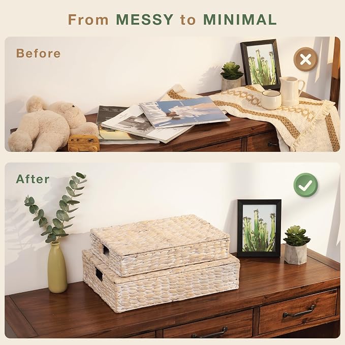 Set of 2 Decorative Storage Boxes - Image 4