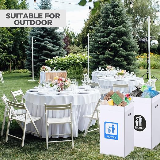 Tioncy 5 Pcs 40 Gallon Corrugated Cardboard Trash Cans Recycling Bins - Image 3