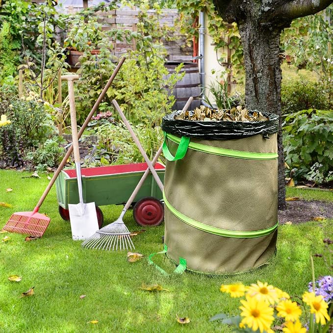 Colwelt Collapsible Garden Bag 47Gallon, Collapsible Leaf Bags - Image 8