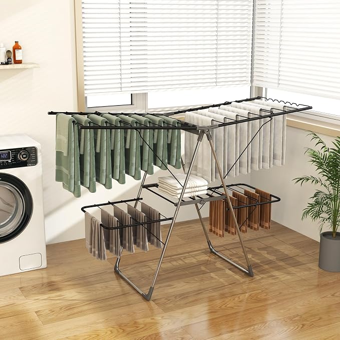Giantex Clothes Drying Rack, Foldable Laundry Drying Rack - Image 8