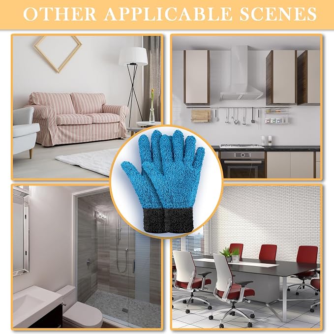 Bencailor 3 Pairs Microfiber Plant Dusting Gloves Leaf Cleaning Gloves - Image 7