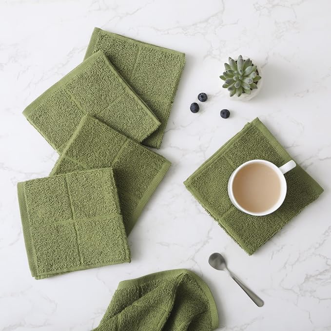 Glynniss Kitchen Dish Cloths Highly Absorbent Dish Rags 100% Cotton Wash Cloths - Image 5