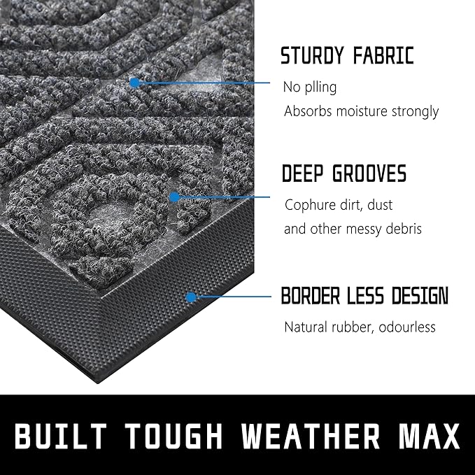 Yimobra Door Mat, Outdoor Indoor Entrance Welcome Mat, Heavy Entry Front Door - Image 5