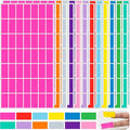 Rectangular Colored Label Stickers, 1.57 x 0.75 Inch Color Coding Label by YSHIHE