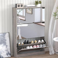 Shoe Cabinet with 3-Flip Mirror Drawers, Freestanding Shoe Rack Organizer with by BORNOON