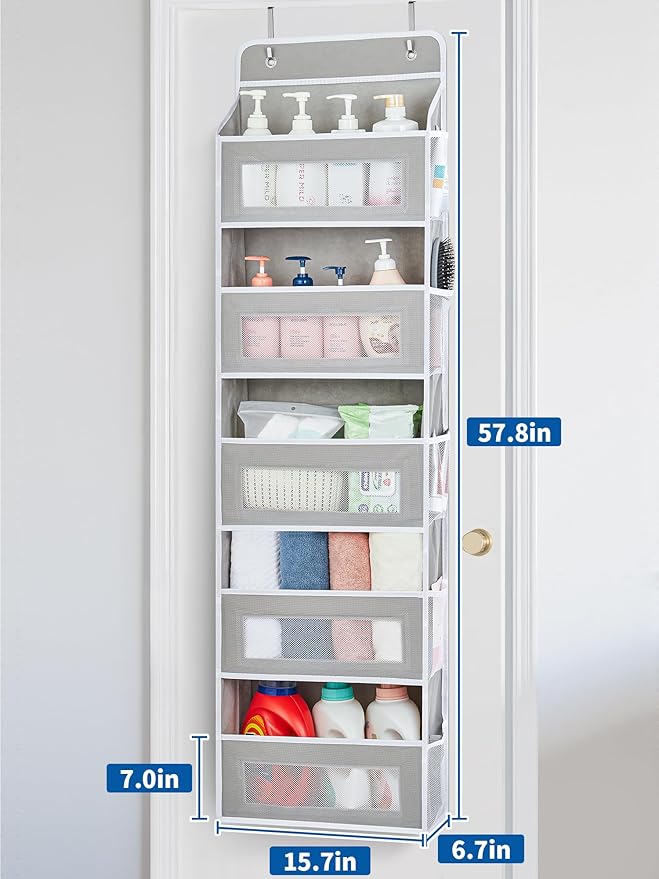 JARLINK 2 Pack Over The Door Organizer, 5 Shelf Door Hanging Organizer - Image 2