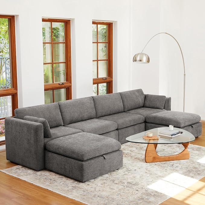 CHITA Oversized Modular Sectional Fabric Sofa Set, Extra Large U Shaped Couch - Image 3