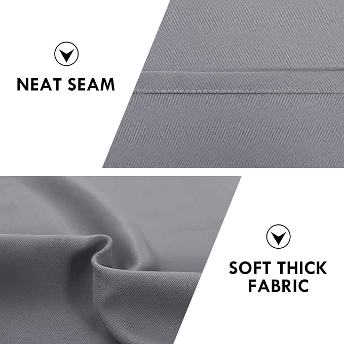 DWCN Grey Blackout Curtains for Bedroom, Thermal Insulated Energy Saving Room - Image 5