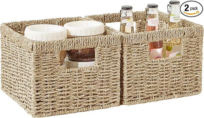 Seagrass Wicker Basket, Decorative Woven Baskets by Bagnizer