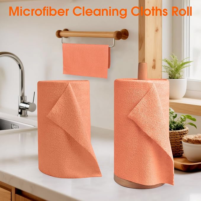 Roll of Microfiber Cleaning Cloth –100 Pack, Tear Away Microfiber Towels - Image 2
