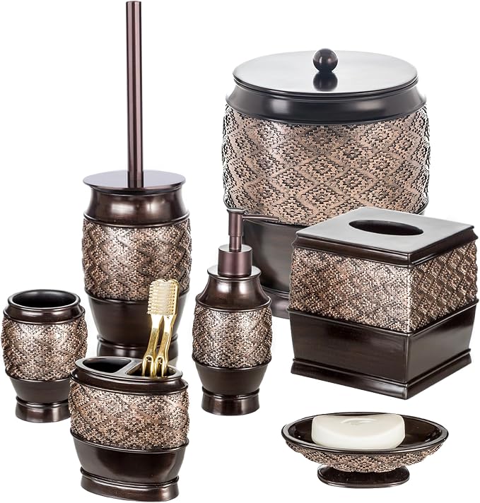 Creative Scents Dublin Brown Toilet Brush Set - Image 5