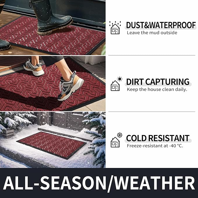 Yimobra Large Door Mat Outside Entrance 36x24, Waterproof Heavy Duty Outdoor - Image 5