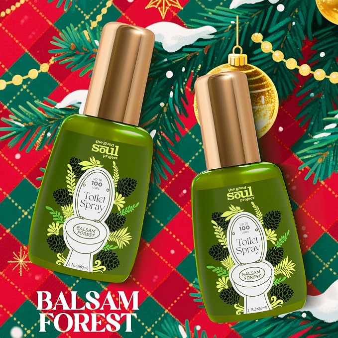 Holiday Toilet Spray, Balsam Forest, 4 Fl.Oz, Eliminates Bathroom & Toilet Odors - Image 3