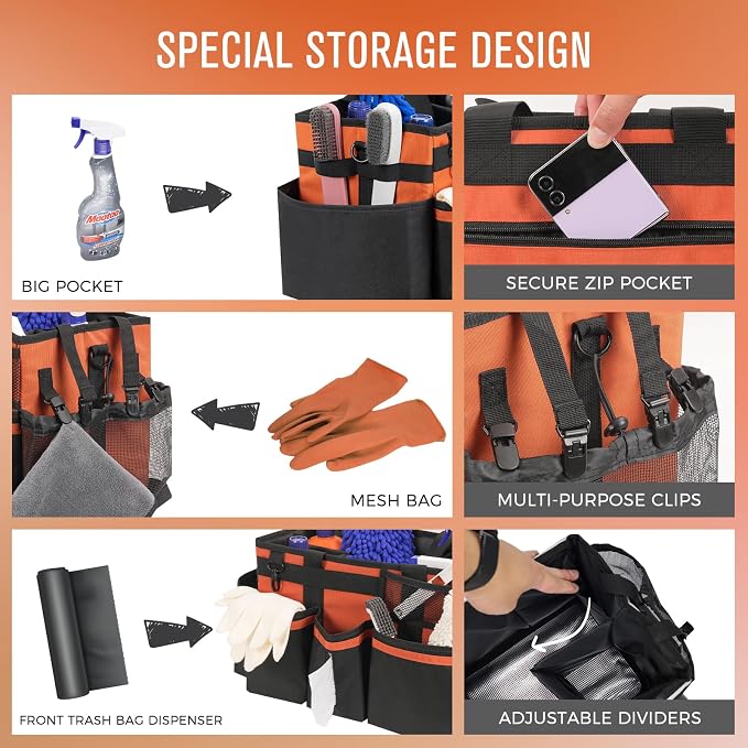 Wearable Cleaning Caddy, Cleaning Caddy Supplies Organizer - Image 3