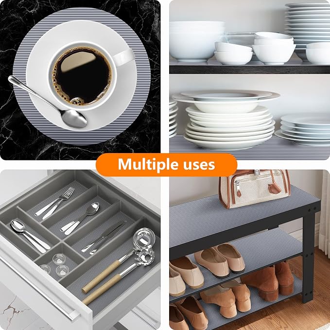 Shelf Liners for Kitchen Cabinets Non Adhesive Drawer Liner EVA Material - Image 4