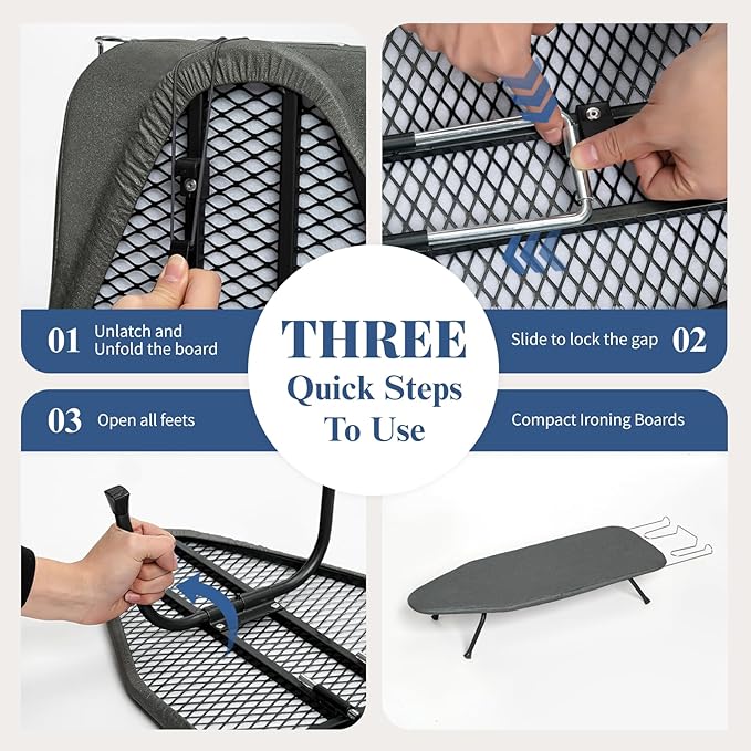 Small Ironing Board Foldable, BlissBoard Tabletop Iron Board - Image 5