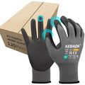 Kebada Safety Work Gloves, 120 Pairs Bulk Pack, Touchscreen, PU Coated by KEBADA