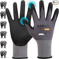Kebada W2 Work Gloves for Men and Women, Nitrile Coated Working Gloves for by KEBADA
