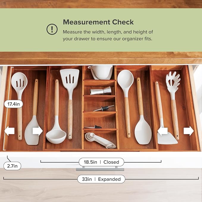 KitchenEdge Adjustable Kitchen Drawer Organizer - Image 4