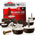 Chair Glides X-PROTECTOR – 16 PCS 1" Furniture Glides – Screw-On Chair Sliders by X-Protector