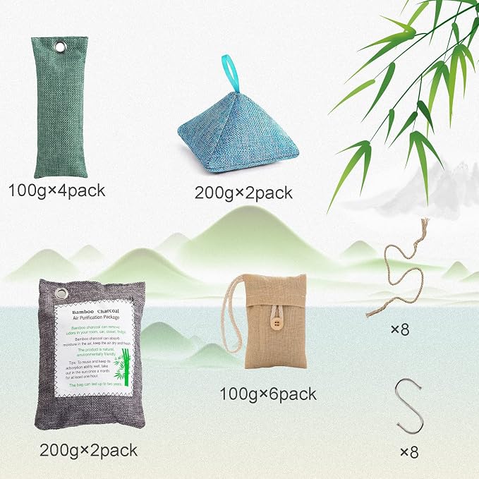 Charcoal Bags Odor Absorber Activated Bamboo Charcoal Air Purifying Bags - Image 2