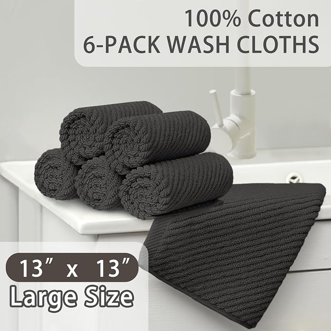 VOOVA & MOVAS Grey Washcloths - Image 3