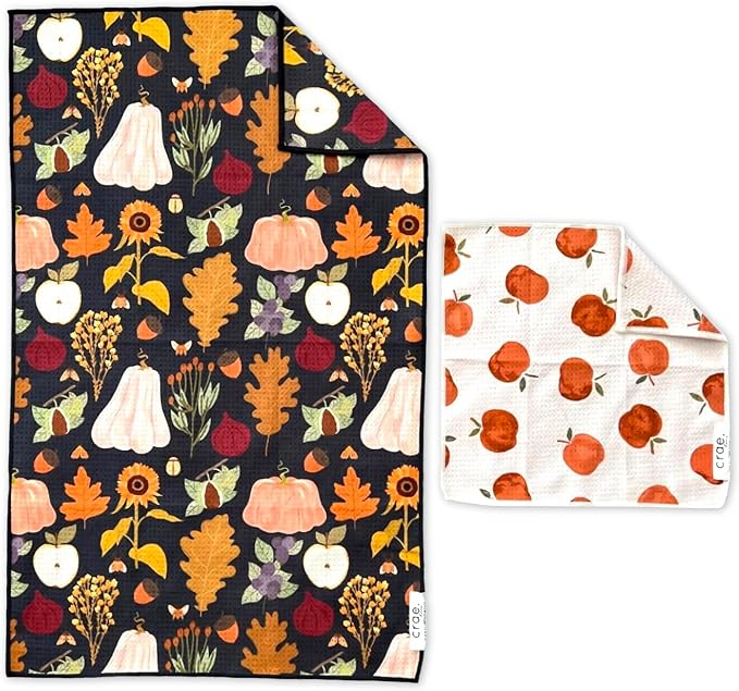 Microfiber Hand Towel & Washcloth Set of 2 by CraeHome