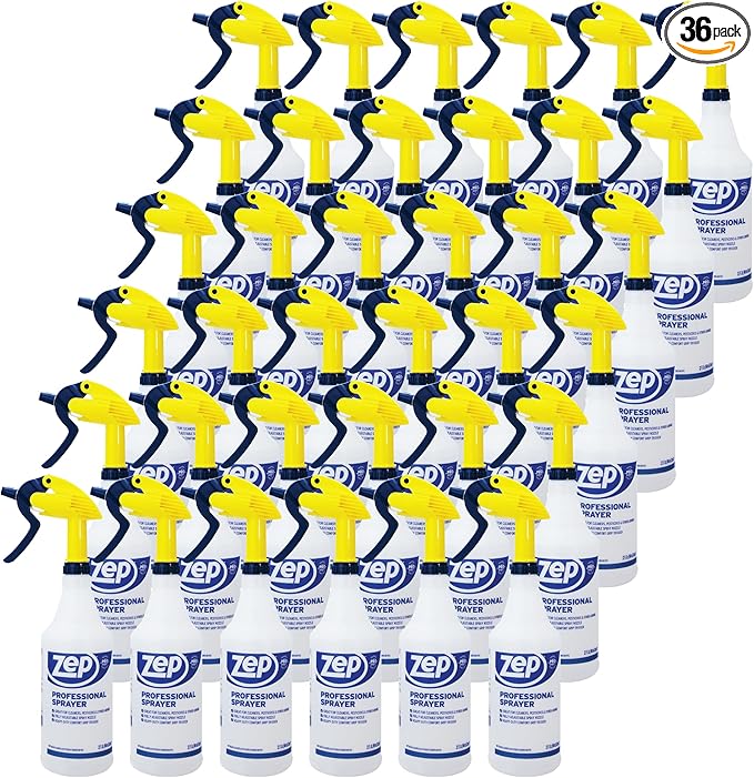 Zep Professional Sprayer Bottle - 32 oz - HDPRO36 - Versatile Adjustable Nozzle by Zep