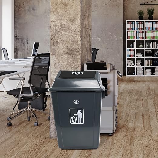 4 Packs Large Garbage Bin with Lid, Plastic Kitchen Waste Bin, 13 Gallon - Image 5